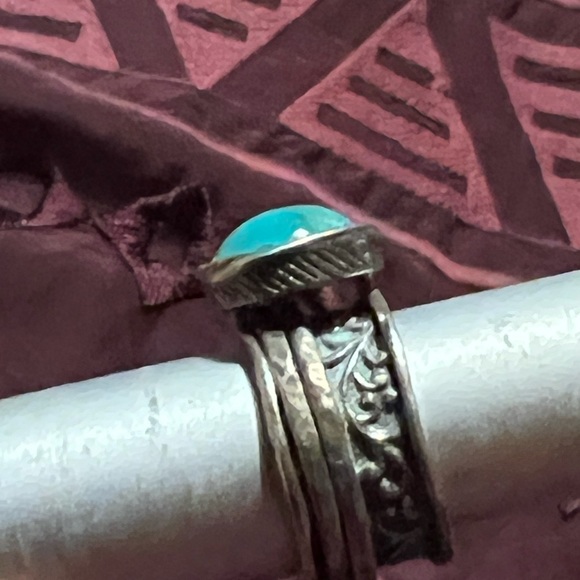 Israeli Sterling Spinner Broad Band Ring - Picture 4 of 9